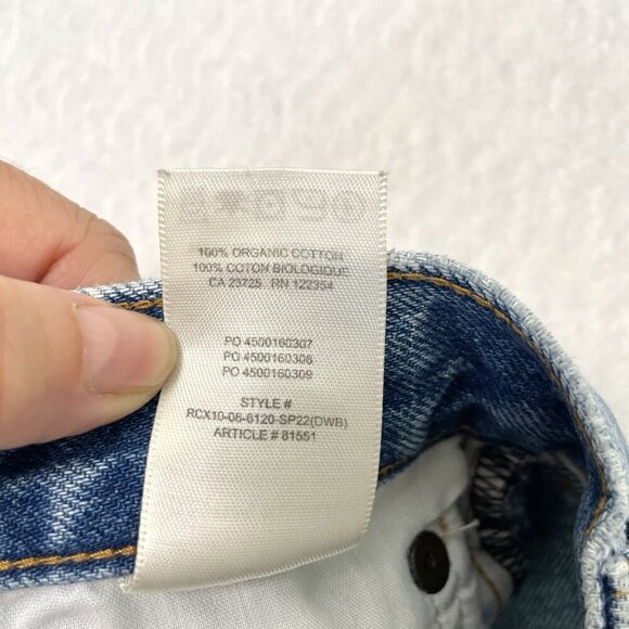 Aritzia Denim Forum Ex Boyfriend Cut-Off Denim Jean Distressed Shorts size 25 - Picture 7 of 7